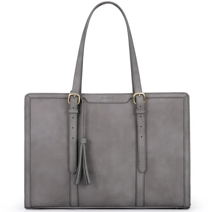 ECOSUSI Sac fourre-tout pour ordinateur portable jusqu'à 15,6 pouces pour femme Sacs à main de bureau grande capacité avec 3 compartiments à couches