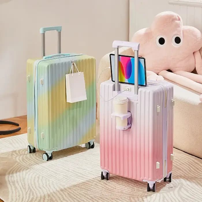 Valise à roulettes multifonctionnelle avec roues muettes