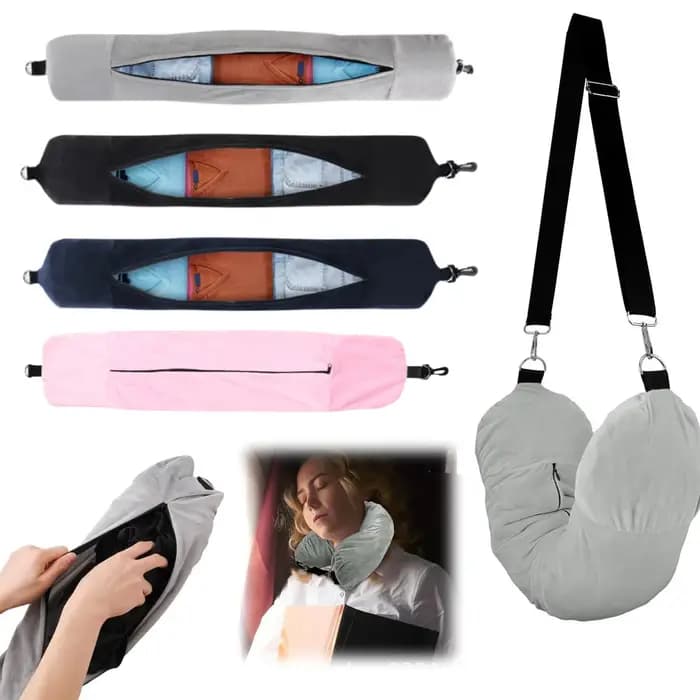 Taie d'oreiller de voyage rechargeable