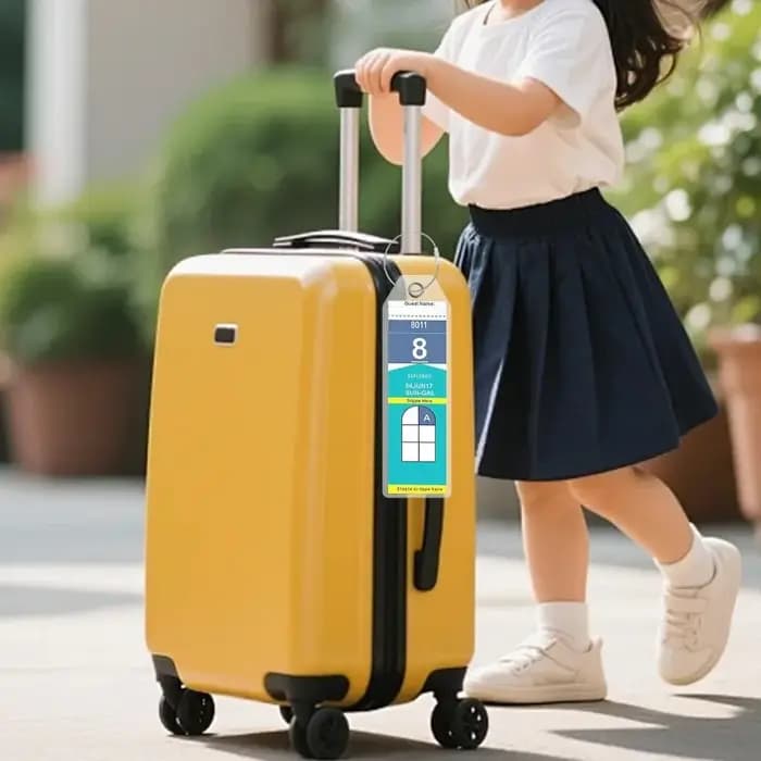 Étiquette de valise de bagage de croisière