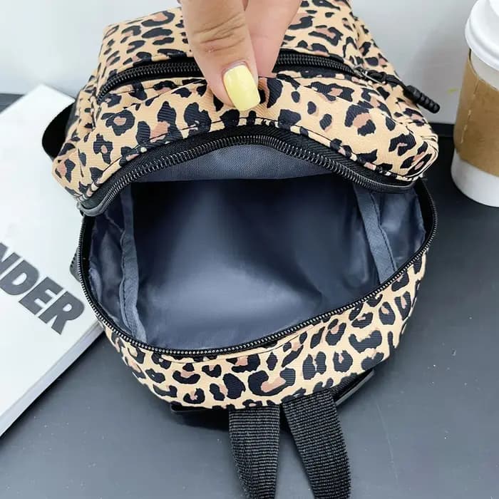 Ins-Sac à dos léopard pour femme
