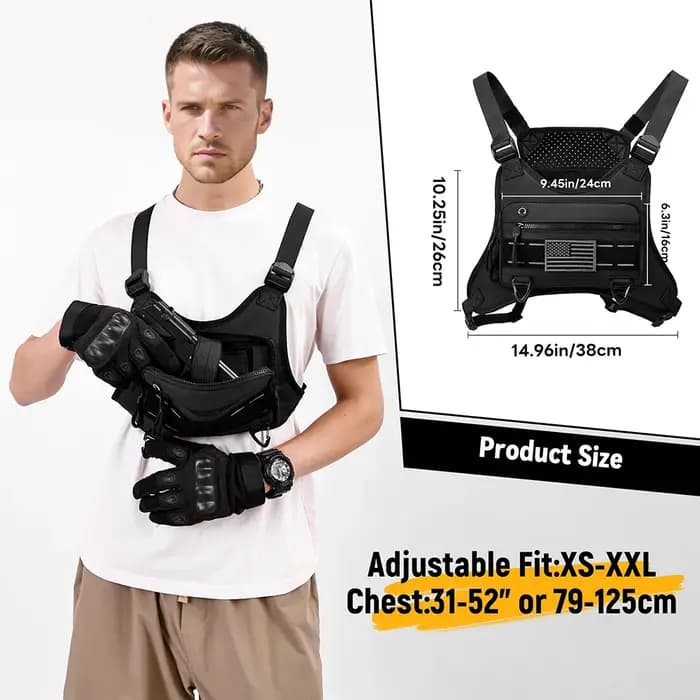 Sac de gilet de course tactique avec étui pour pistolet
