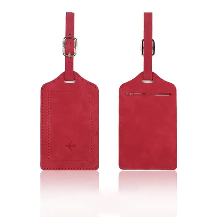 Étiquette de bagage en cuir tendance avec papier de signature, étiquette de bagage portable, étiquet