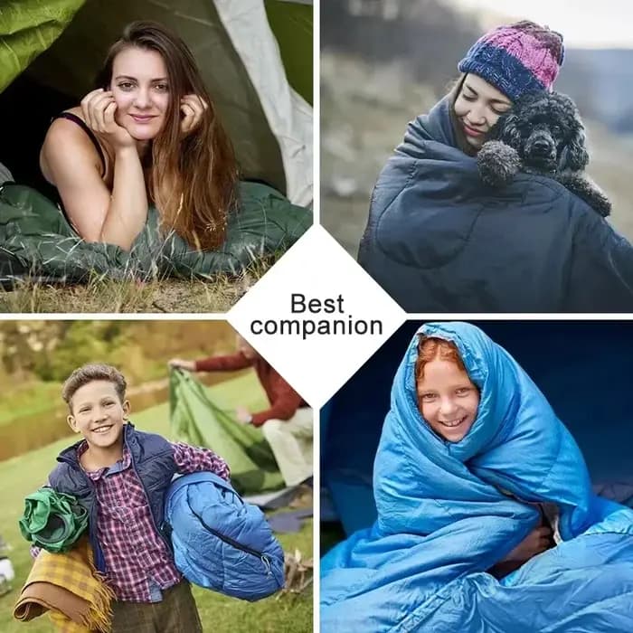 Sac de couchage enveloppant imperméable 4 saisons ultraléger - avec sac de compression