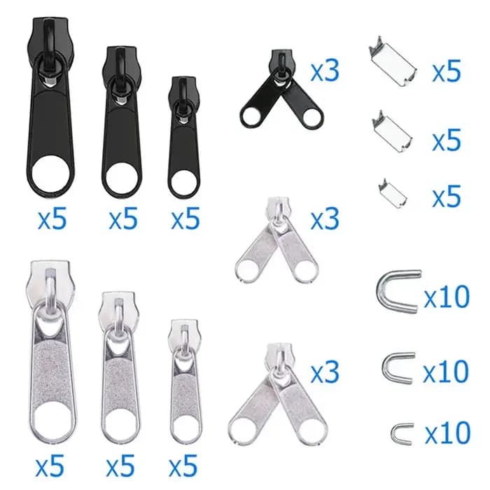 Kit de réparation de fermetures éclair 85 pièces/ensemble