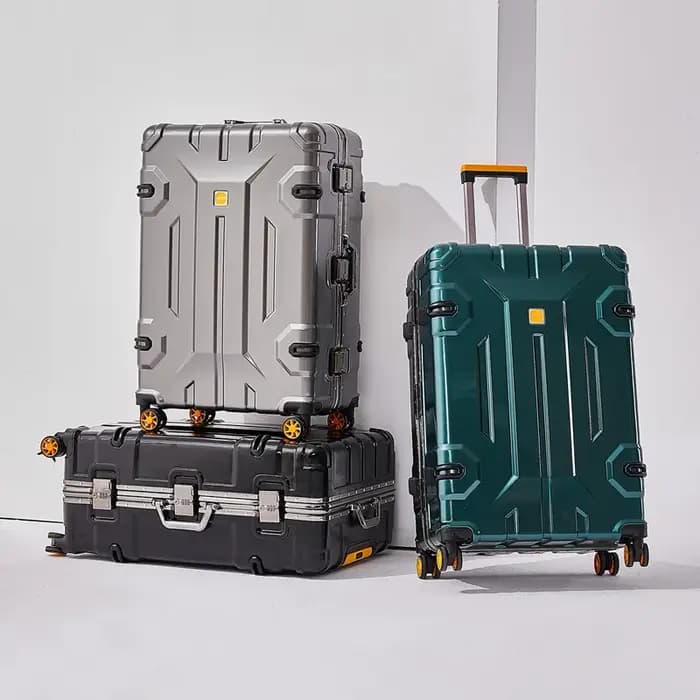 Valise à bagages avec cadre en aluminium de grande capacité