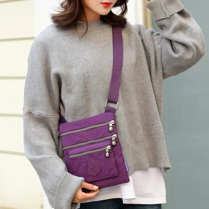 Sac à bandoulière en nylon ultra léger multicouche pour femme