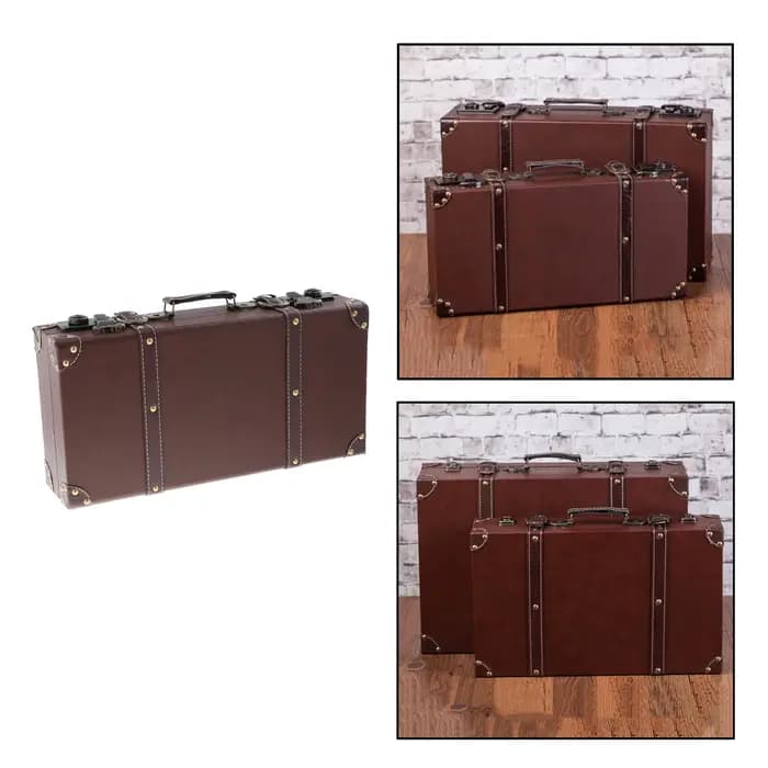 Valise rétro en bois Leatner