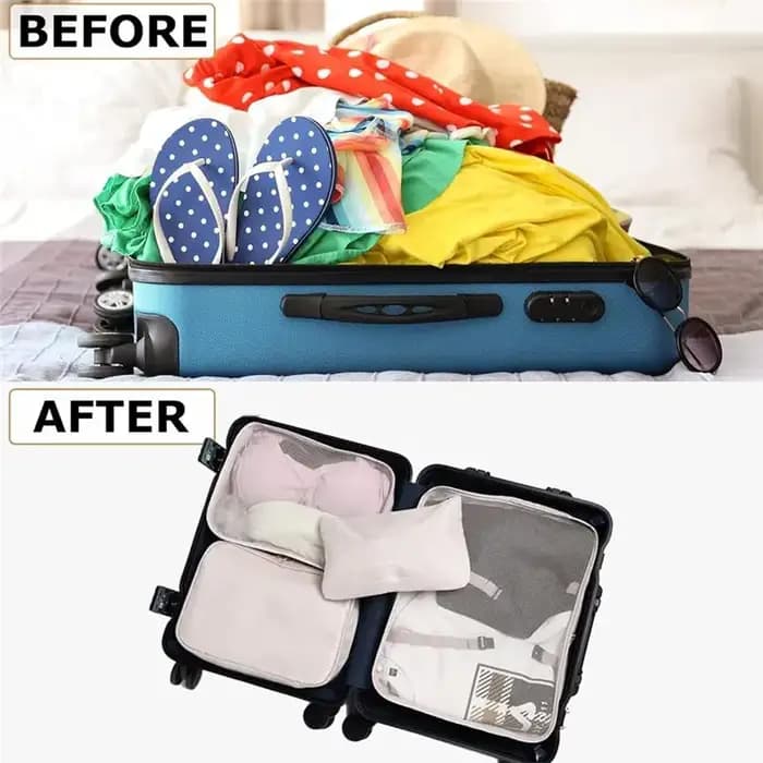 Sacs de rangement de voyage BSEVB - Ensemble de 7 pièces - Bagages portables pour un tri efficace des vêtements