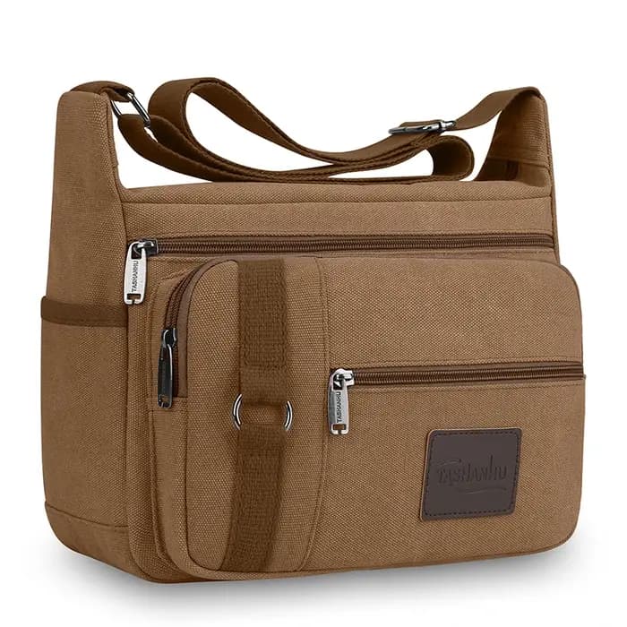 Sac à bandoulière en toile pour hommes – Sac messager élégant pour les voyages décontractés et l'utilisation quotidienne