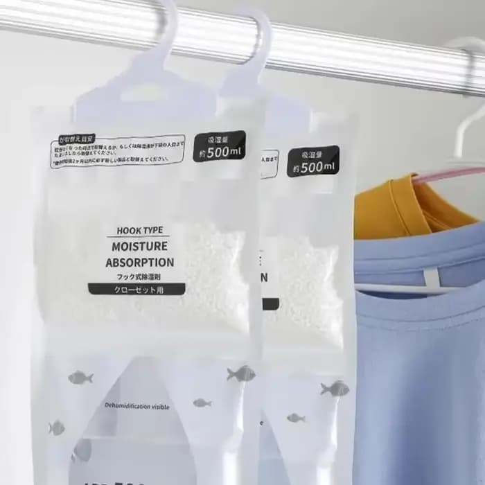 5/10 pièces Absorbeur d'humidité Suspendu pour sécher les vêtements Déshumidificateur de placard Sac