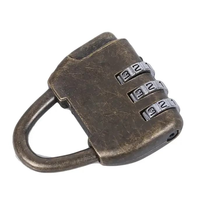 Cadenas à combinaison réinitialisable vintage pour valise