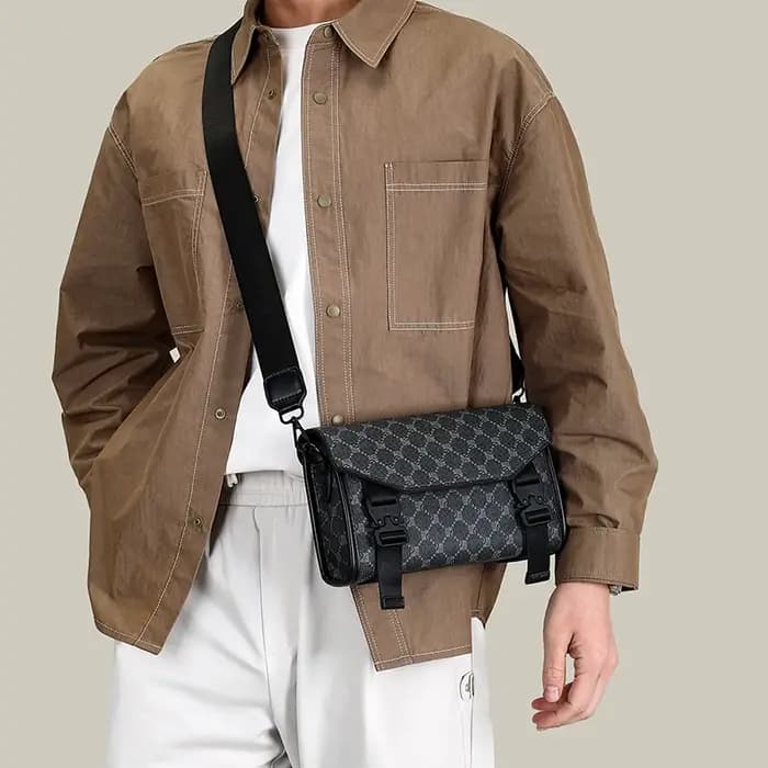 Sac bandoulière classique imprimé pour homme – Sac