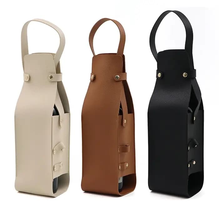 Sac cadeau à vin, fourre-tout à vin en cuir réutilisable