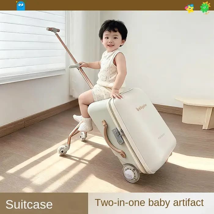 Nouvelle valise 2-en-1 pour enfants 2026 : Trolley détachable et poussette