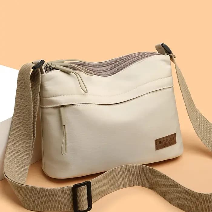 Sac à bandoulière à grande capacité avec 3 poches principales pour femmes