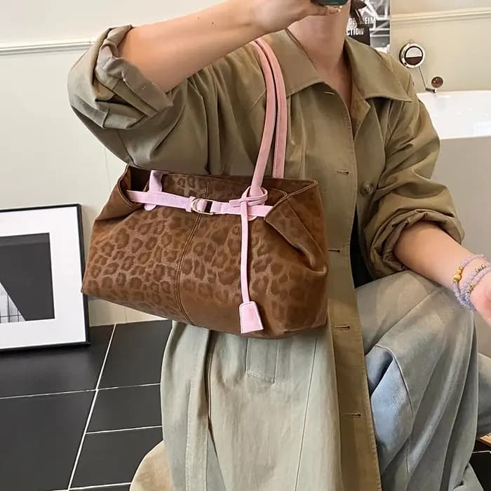 LEFTSIDE – sacs à bandoulière léopard en cuir PU pour femmes