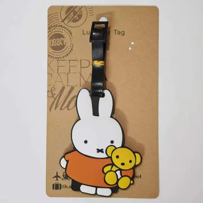 Nouvelle étiquette de bagage Miffy, pendentif anti-perte pour valise, design créatif et mignon, pers
