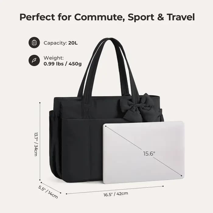 BAGSMART sac fourre-tout d'école pour femmes grande capacité messager sac à bandoulière collège travail déplacements sac à main pour ordinateur portable Durable