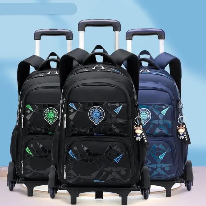 Sac à dos scolaire à roulettes pour enfants, valise décontractée pour monter les escaliers, idéal pour les élèves de 6 à 13 ans