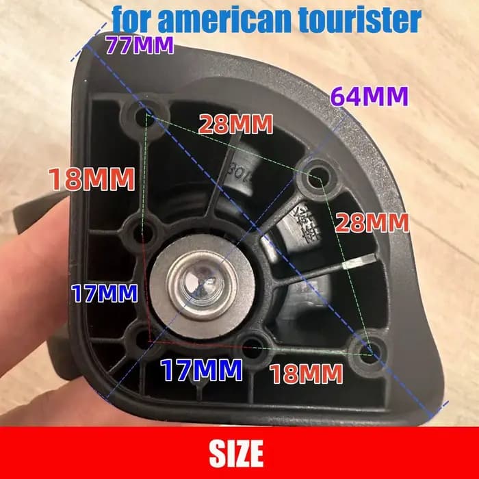 Roue de valise pour American Tourister, roues de valise, accessoires de valise, pièces de rechange pour chariots, remplacement de roue.
