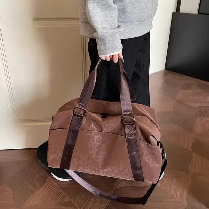 Nouveau sac de voyage léger à imprimé léopard grande capacité