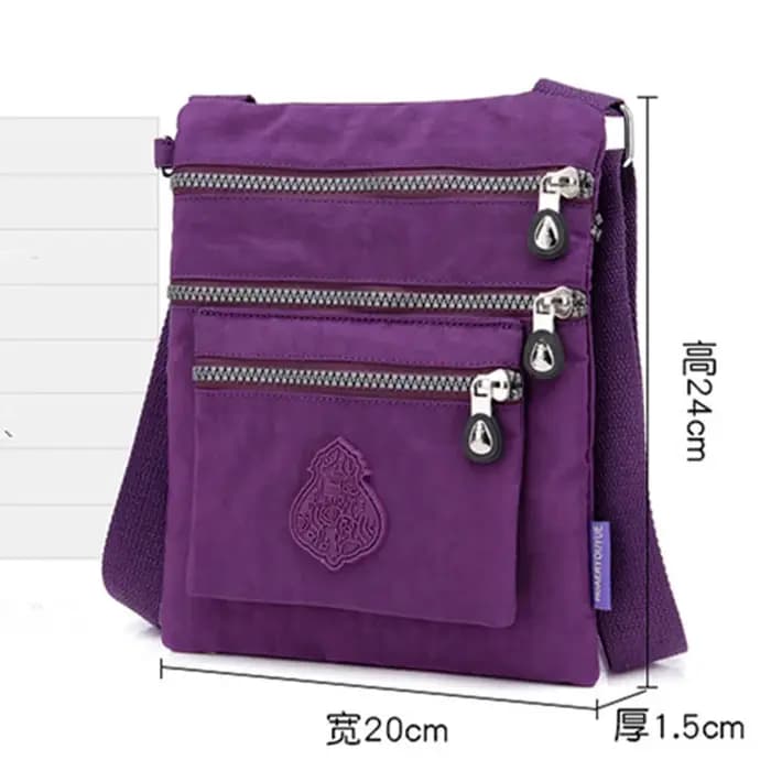 Sac à bandoulière en nylon ultra léger multicouche pour femme