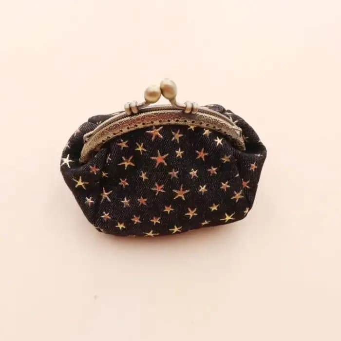 Petit sac à main en tissu denim étoile