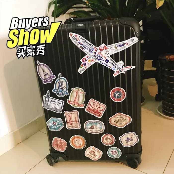 Ensemble d'autocollants pour bagages