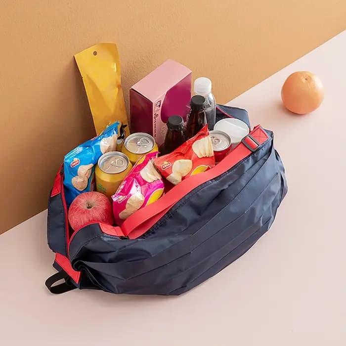 Sac de rangement pliable avec poignée