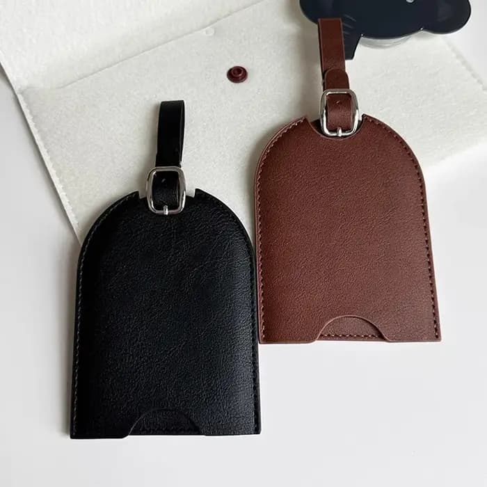 Étiquette de bagage avec initiales personnalisées