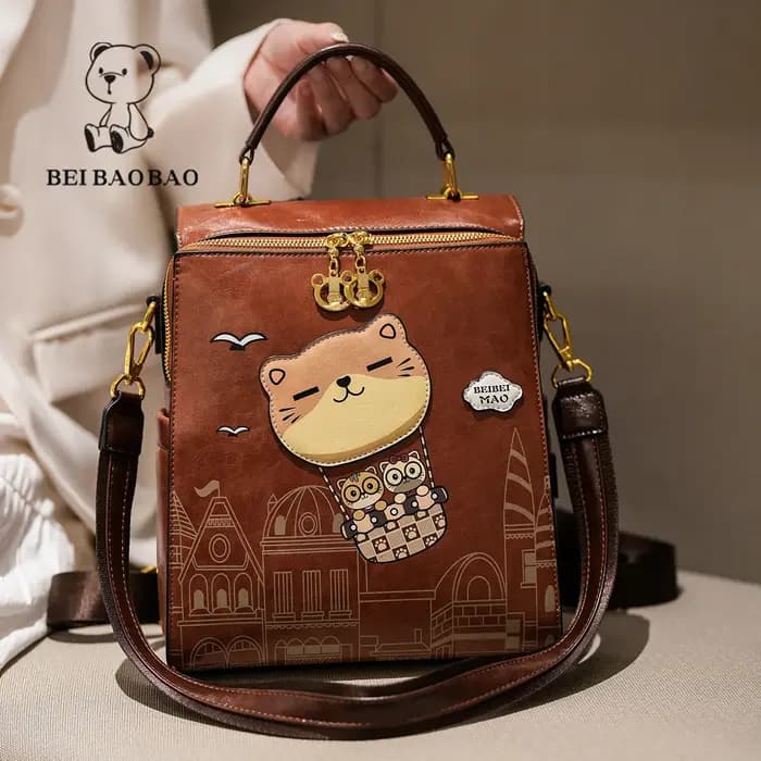Nouveau sac à dos en cuir souple pour femmes sac à dos d'étudiant sac à bandoulière multifonctionnel de haute qualité