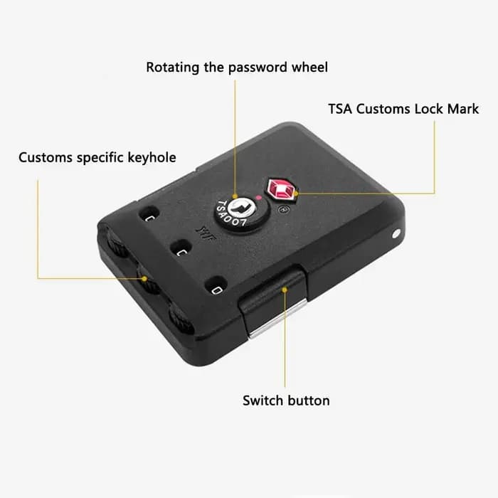Durable TSA 3 chiffres serrure à combinaison outil de sécurité