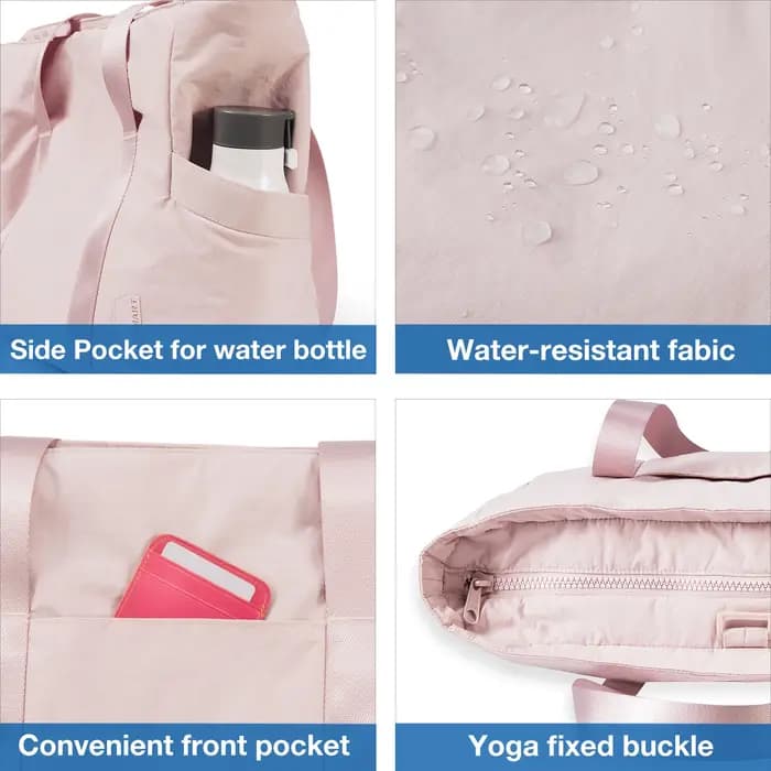 BAGSMART Sac fourre-tout pour femme avec fermeture éclair Sac à bandoulière pour ordinateur portable universitaire Sac