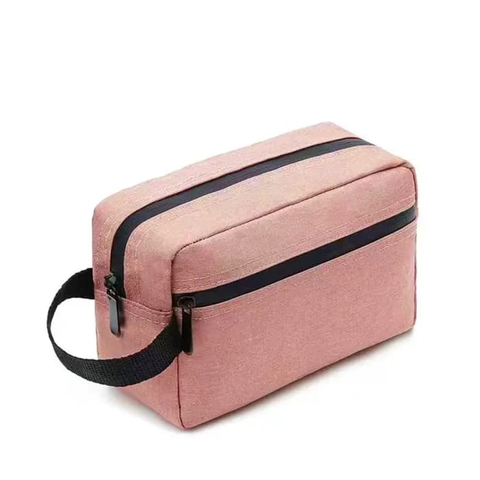 Sac à cosmétiques en toile décontracté avec poignée en cuir, sac de voyage pour hommes, lavage, rasa