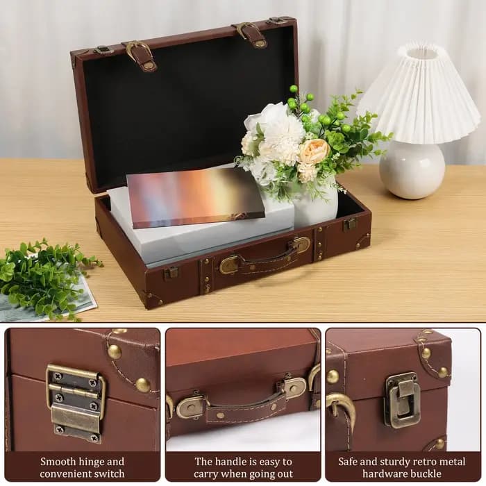 Valise à accessoires en bois Vintage