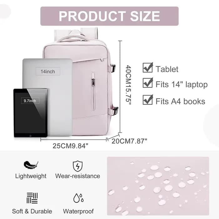 Sac à dos femme valise de voyage sac de cabine avion Ryanair 40x20x25 sac