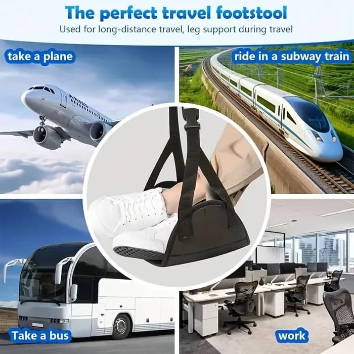 1 accessoire de voyage : repose-pieds portable et simple pour avion