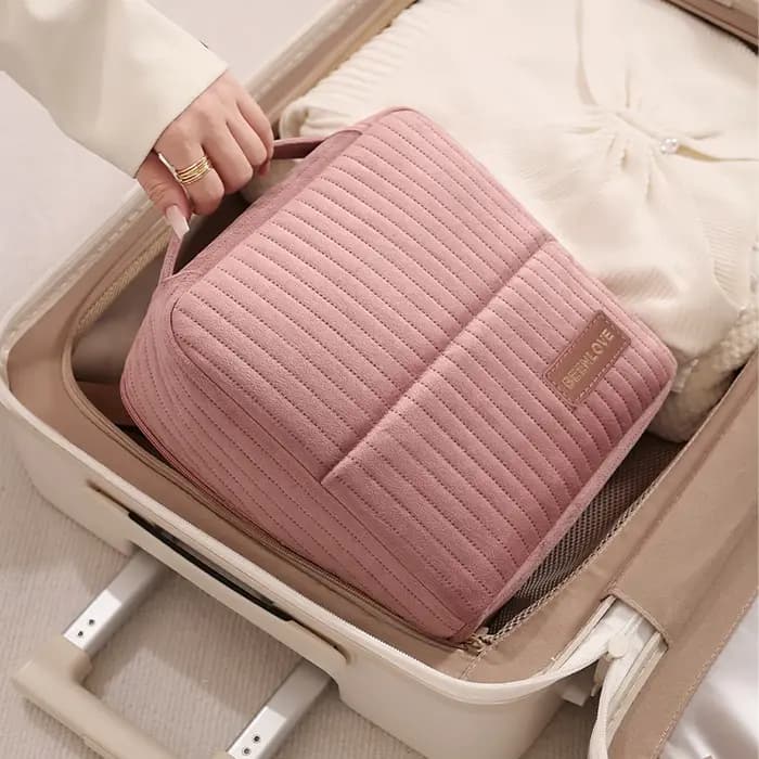 Trousse de Maquillage en Velours Tendance