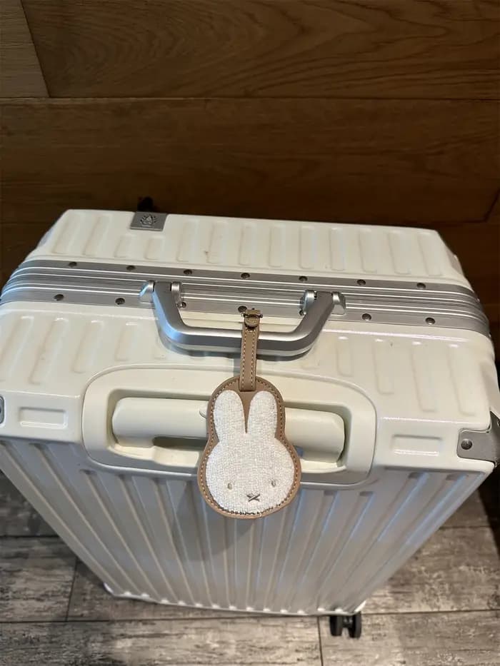 Miffy Boris Étiquette de bagage en cuir brodée mignonne