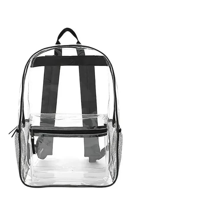 Sac à dos transparent imperméable 1 pièce en PVC robuste pour stade de baseball