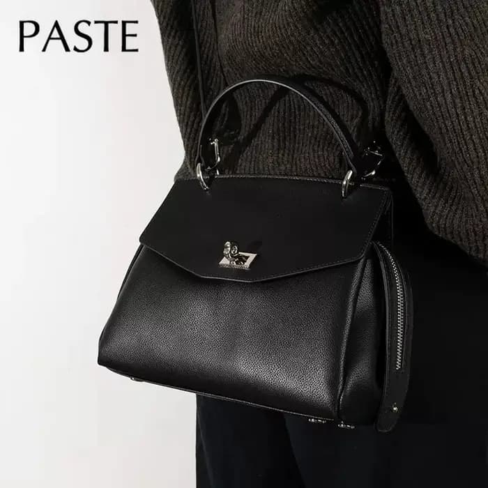 Classique affaires déplacements couverture fourre-tout en cuir de vache véritable femmes sac à bandoulière noir de haute qualité femme pratique sac à main