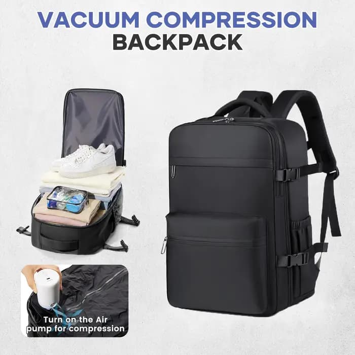 Sac à dos de voyage extensible sous vide grande capacité pour ordinateur portable