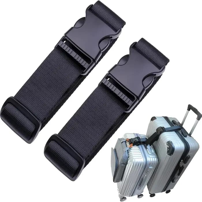 Lot de 2 sangles de bagages réglables de type T