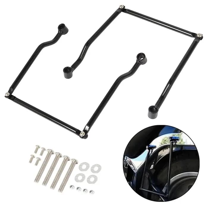 Sac de selle universel noir pour moto Kawasaki