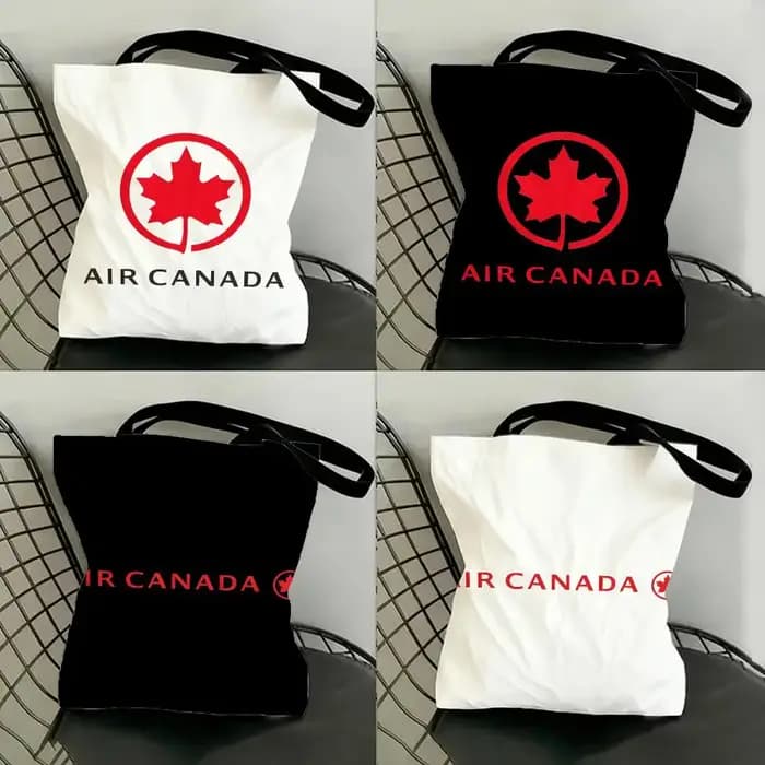 Logo de la compagnie aérienne A-Air Canada, sacs de rangement, sacs de courses, série de sacs imprimés, sac à bandoulière léger pour un usage quotidien