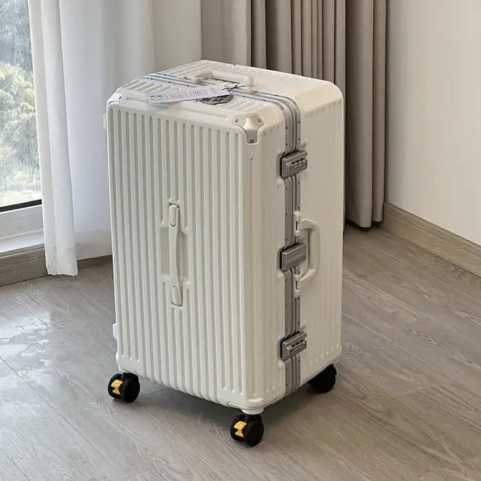 Valise de voyage grande capacité avec cadre en aluminium, valise à roulettes 24/28/30 pouces avec po