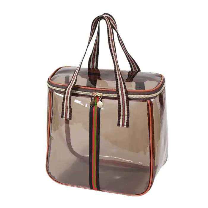 Trousse de Toilette de Voyage Grande Capacité Imperméable Style Rétro, Sac de Plage, Pochette de Maquillage pour Voyages en Plein Air et Vacances à la Plage