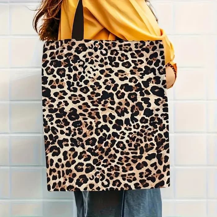 Sac fourre-tout chic à imprimé léopard