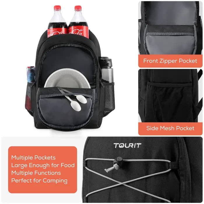 TOURIT 30L sac à dos thermique sac isotherme pour boissons sac isolé voyage plage bière étanche nour